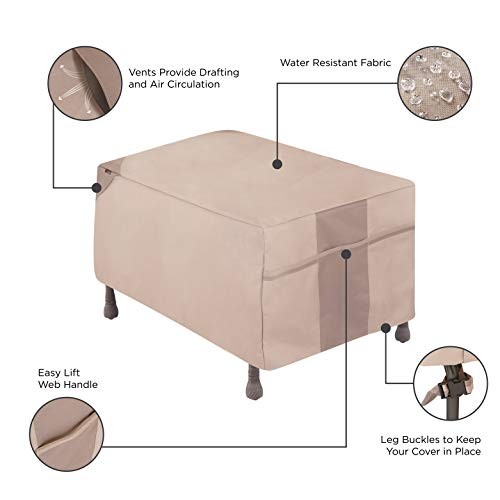 2904 Monterey Patio Ottoman/Side Table Outdoor Furniture Cover (32 L x 22 D x