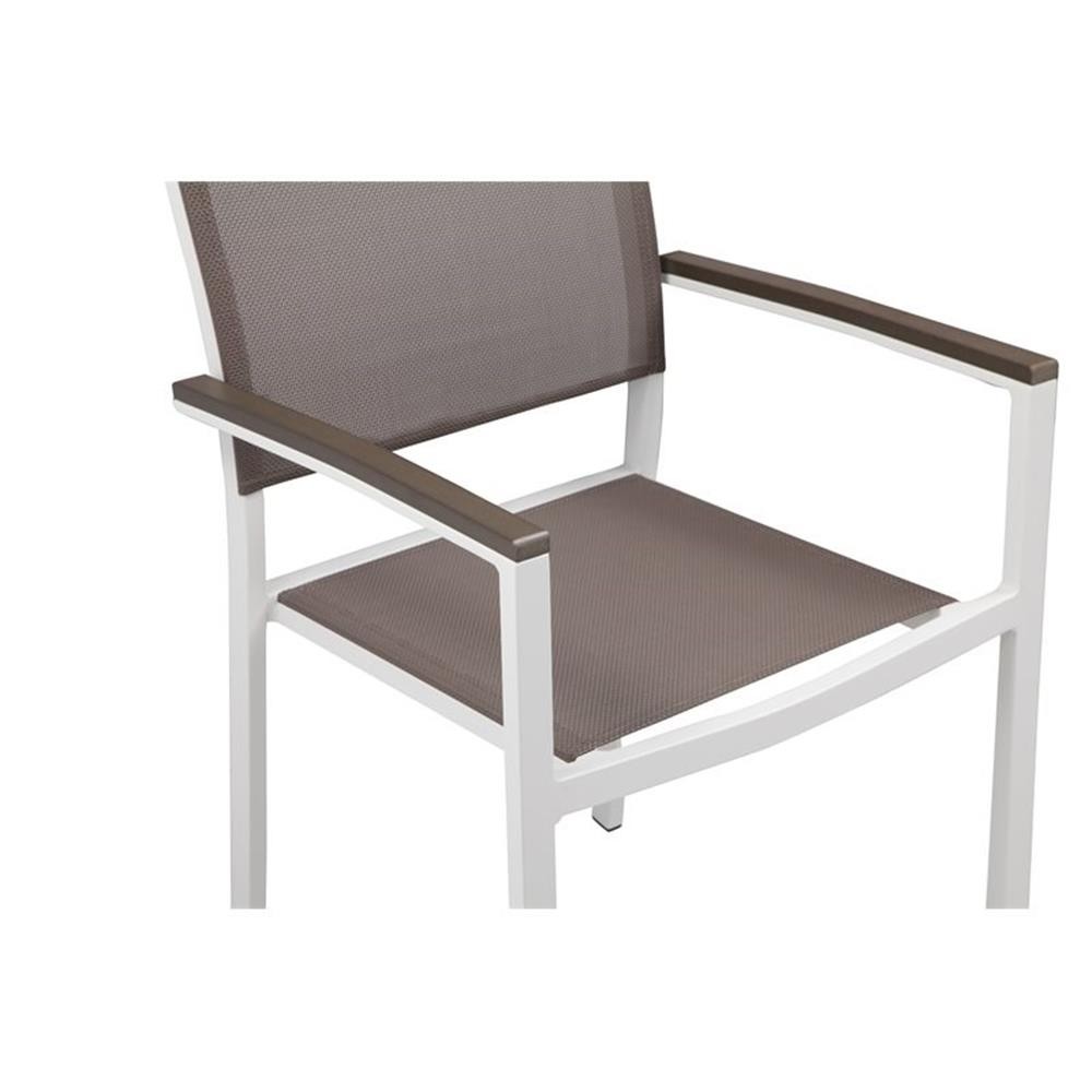 Pangea Home Chester 13-piece Modern Aluminum Patio Sofa Set in White/Gray