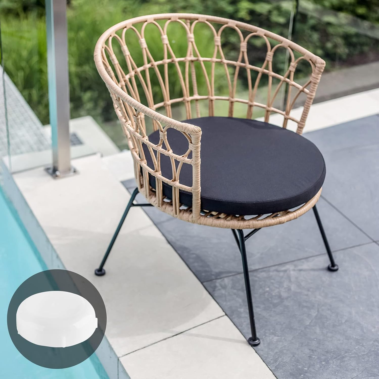 24 Pack 1.5 Inch Wrought Iron Patio Furniture Feet, Patio Furniture