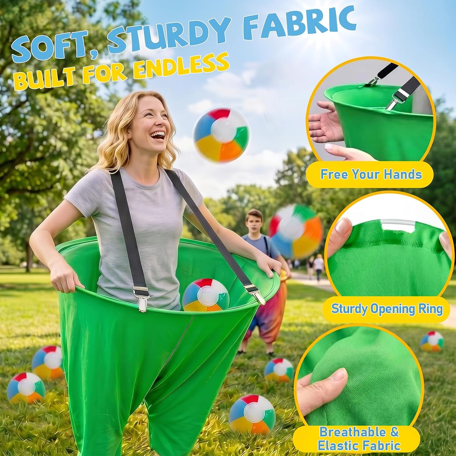 Granny Pants Yard Game Set Outdoor for Adults,4-Color Giant Pants Outdoor Game S