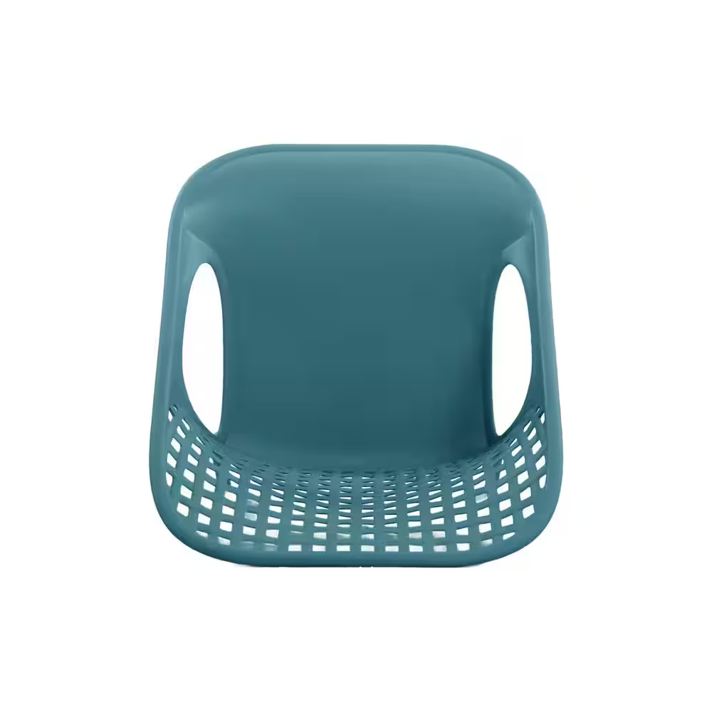Zoe Sky Blue 3-Piece Plastic round Table Patio Outdoor Bistro Set Chair with Met