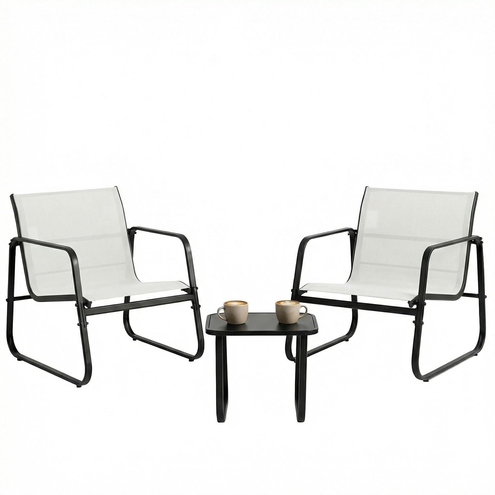 Juego De Muebles Mesa y Sillas Para Patio 3 Piezas Set Exterior Balcon En Oferta