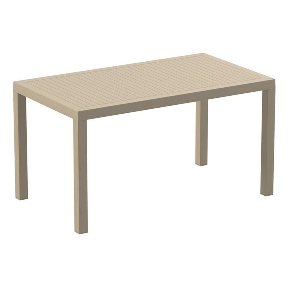 Compamia Ares 55″ Resin Patio Dining Table in Taupe