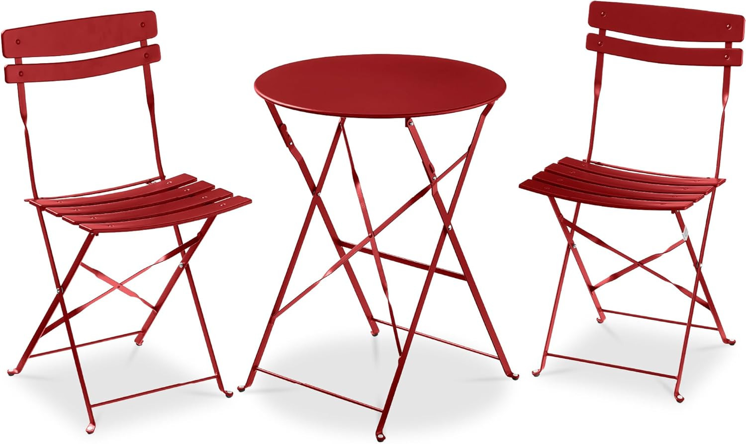 Best Choice Products 3-Piece Bistro Set, Space Saving Folding Design, Solid Stee