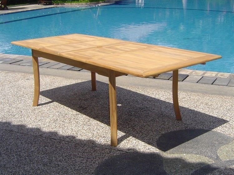 *SALE Montana A-Grade Teak 7pc Dining 94″ Rectangle Table Stacking Arm Chair Set