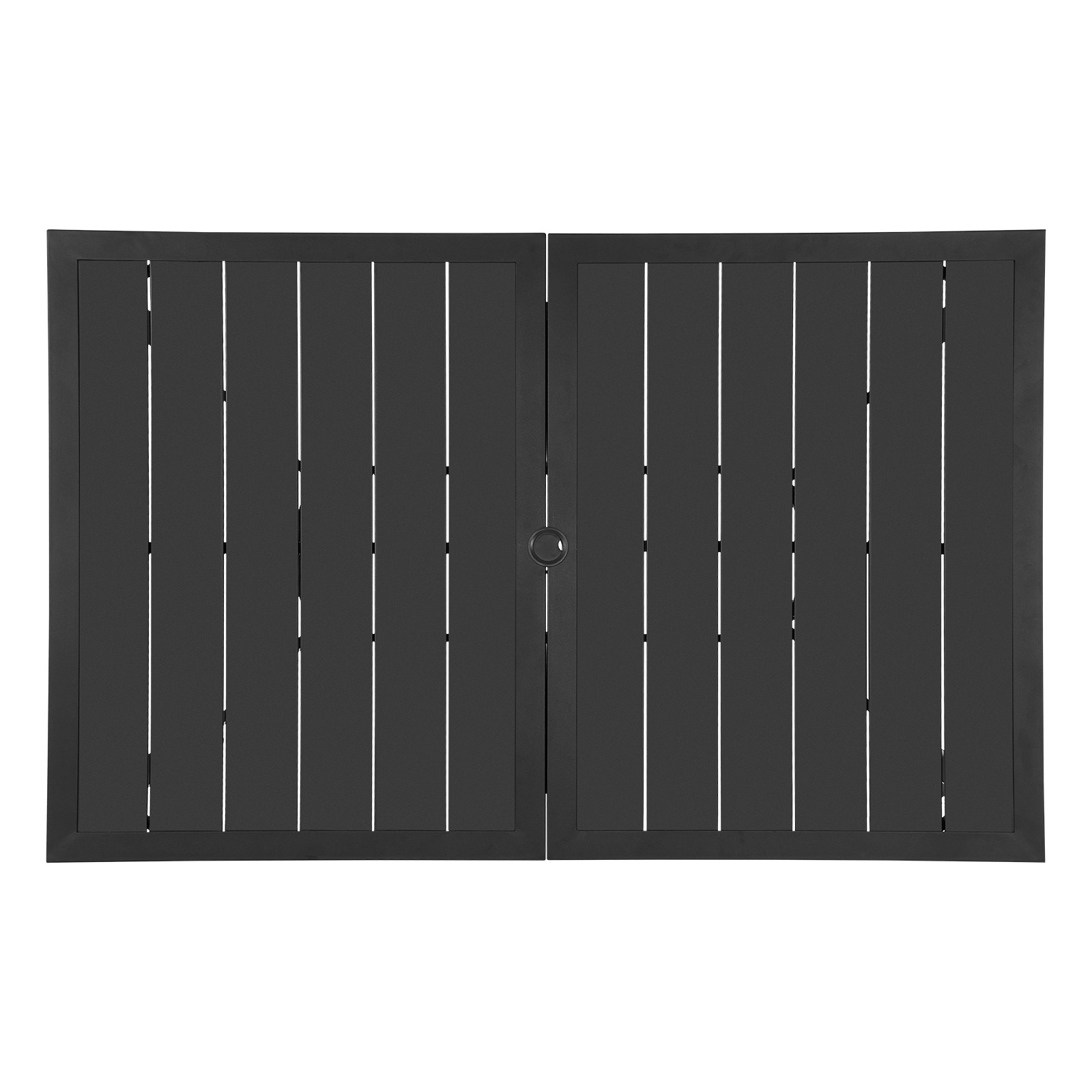 Uimoso Outdoor Rectangular Metal Dining Table for Garden Seating of 6
