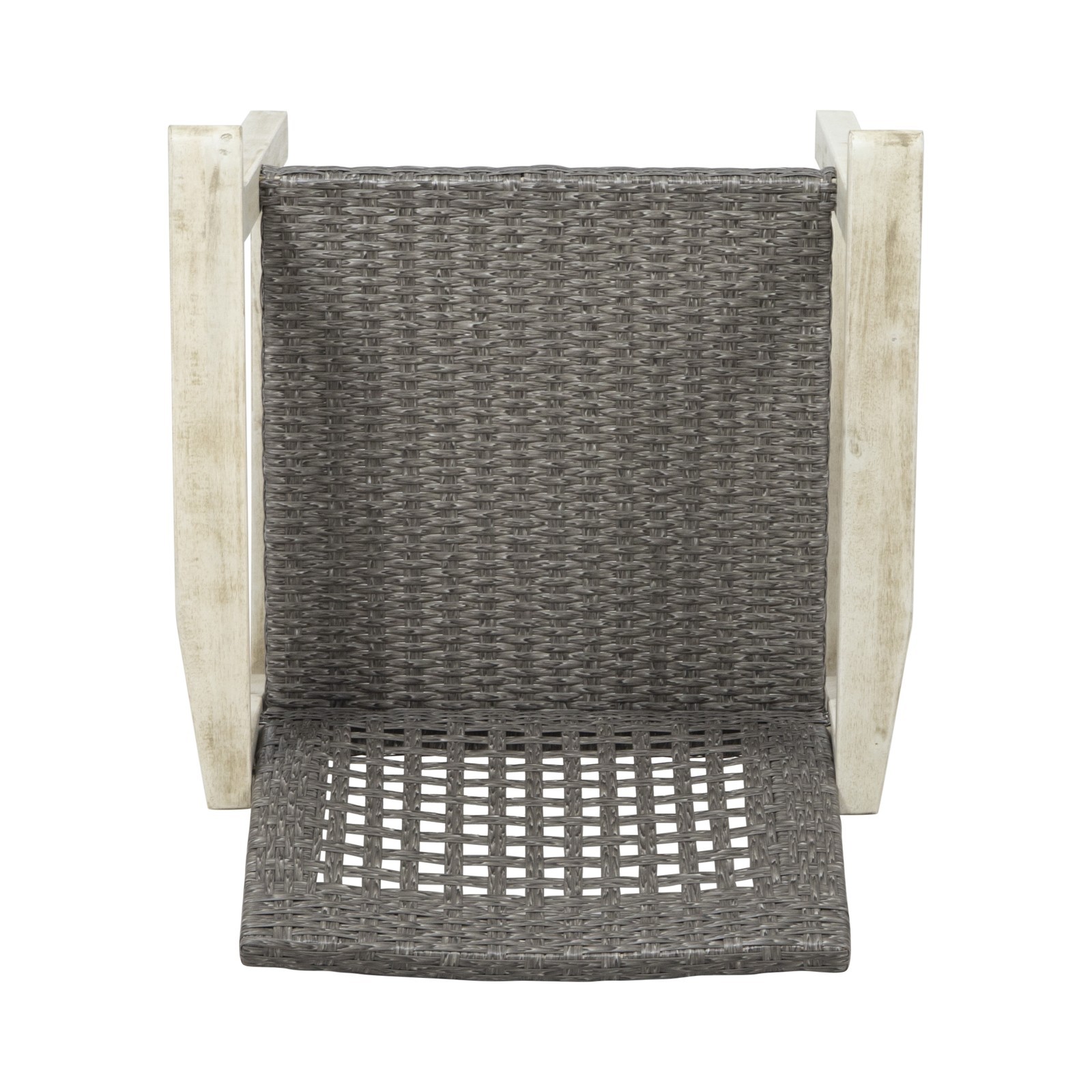 Set of 2 Wood and Wicker Dining Chairs, Natural Weave Side Chairs