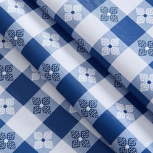 60 x 102 Inch Rectangle Vinyl Tablecloth with 60″ x 102″ Rectangle Blue