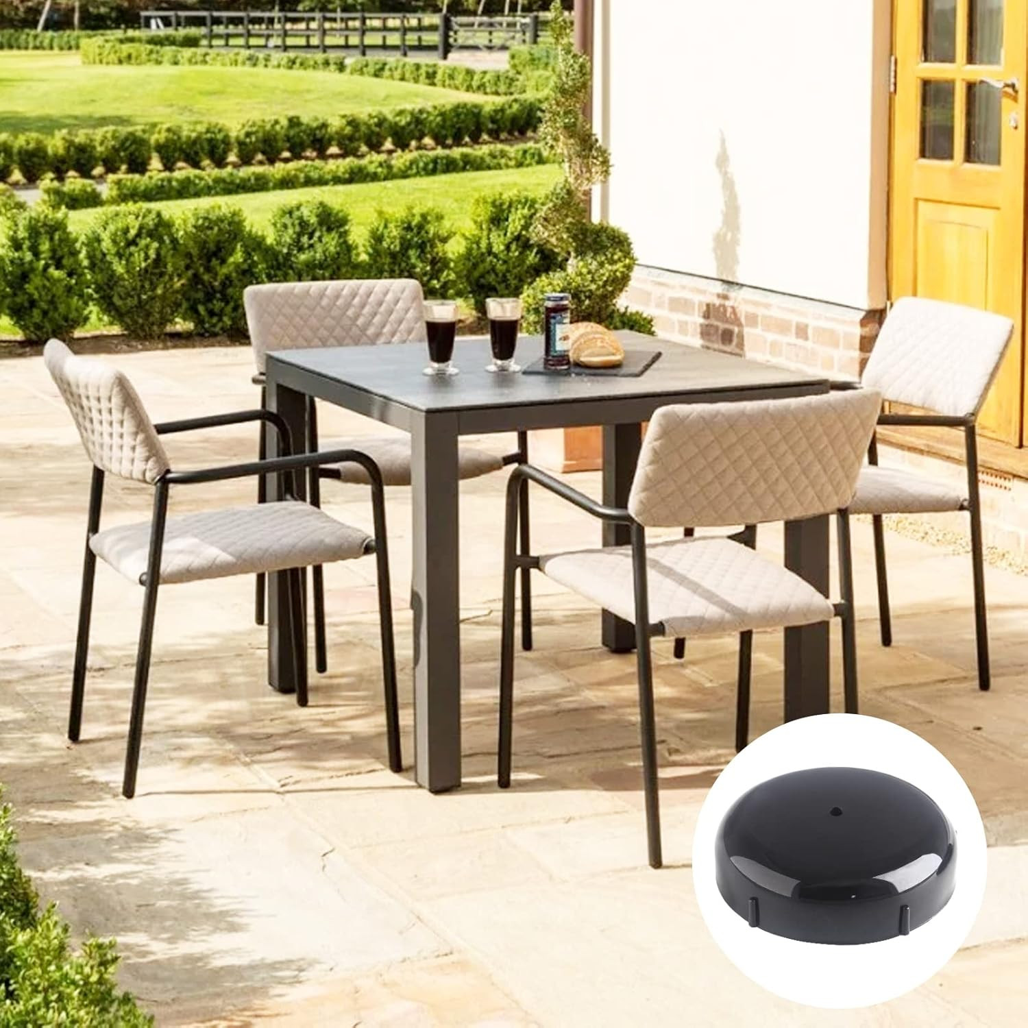 24 Pack 1.5 Inch Wrought Iron Patio Furniture Feet, Patio Furniture Seating Glid