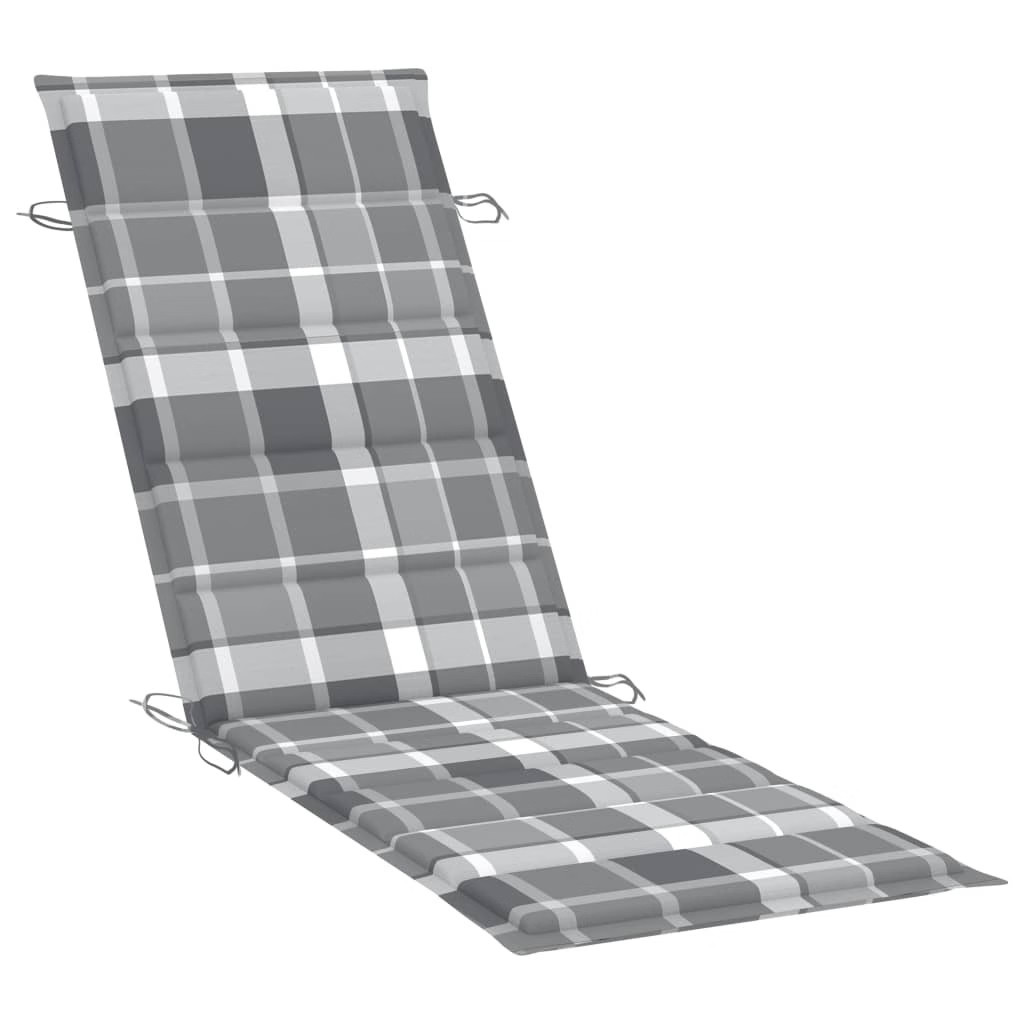 Sun Lounger Teak Solid teak wood, 100% polyester Standard