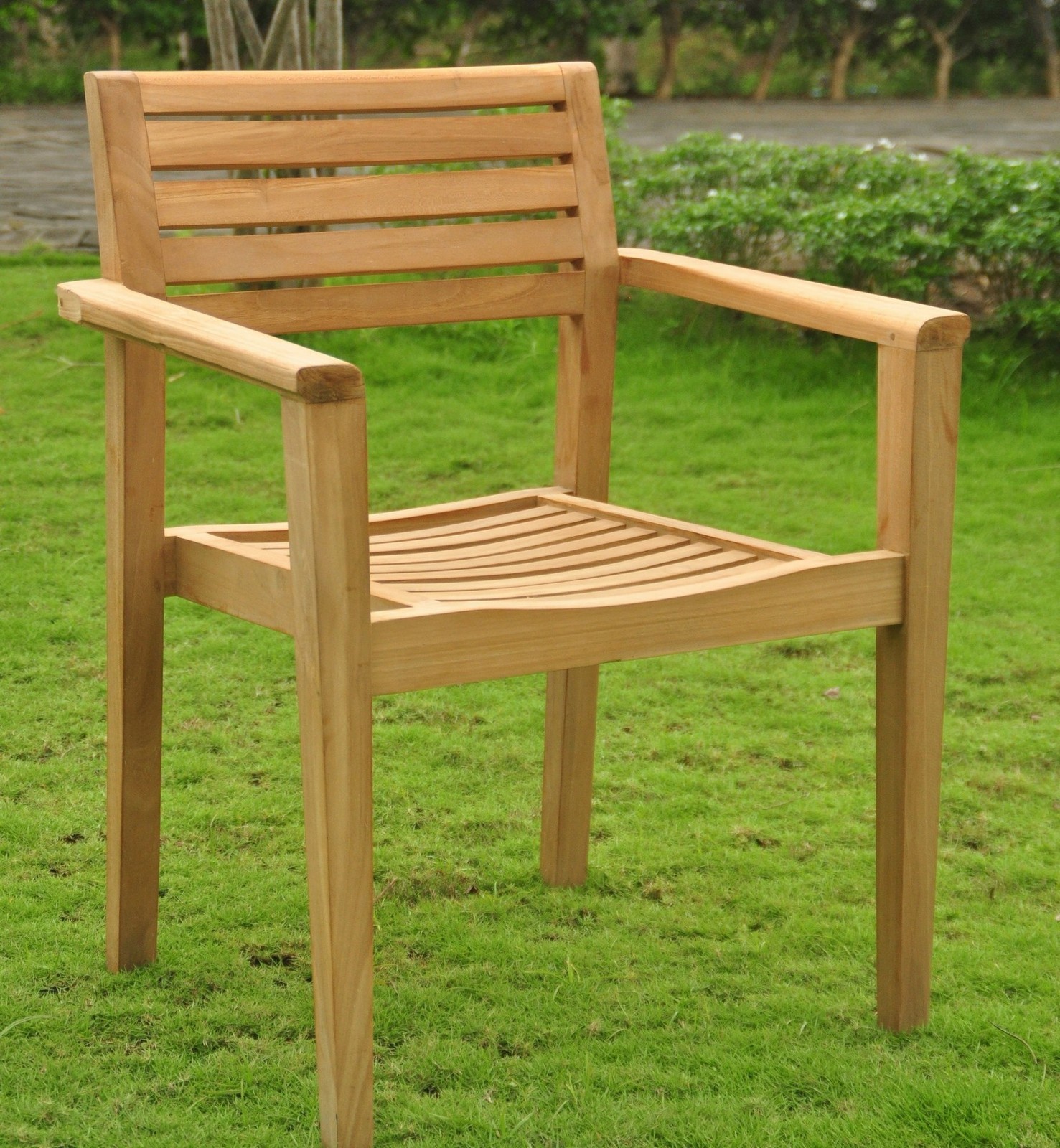 Montana AGrade Teak 11Pc Dining 117 Rectangle Table Stacking Arm Chair Patio Set