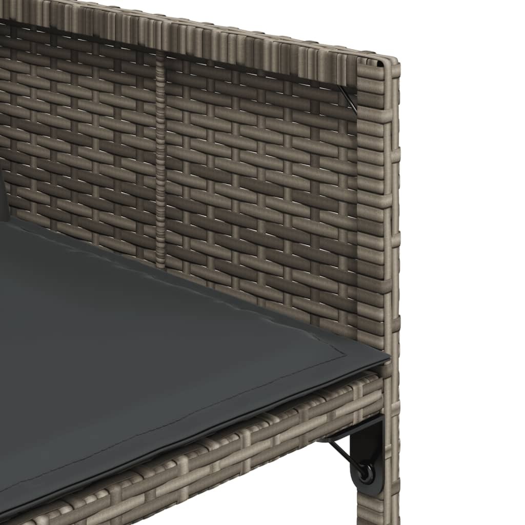 Garden Dining Set Grey, Brown, Dark Grey vidaXL