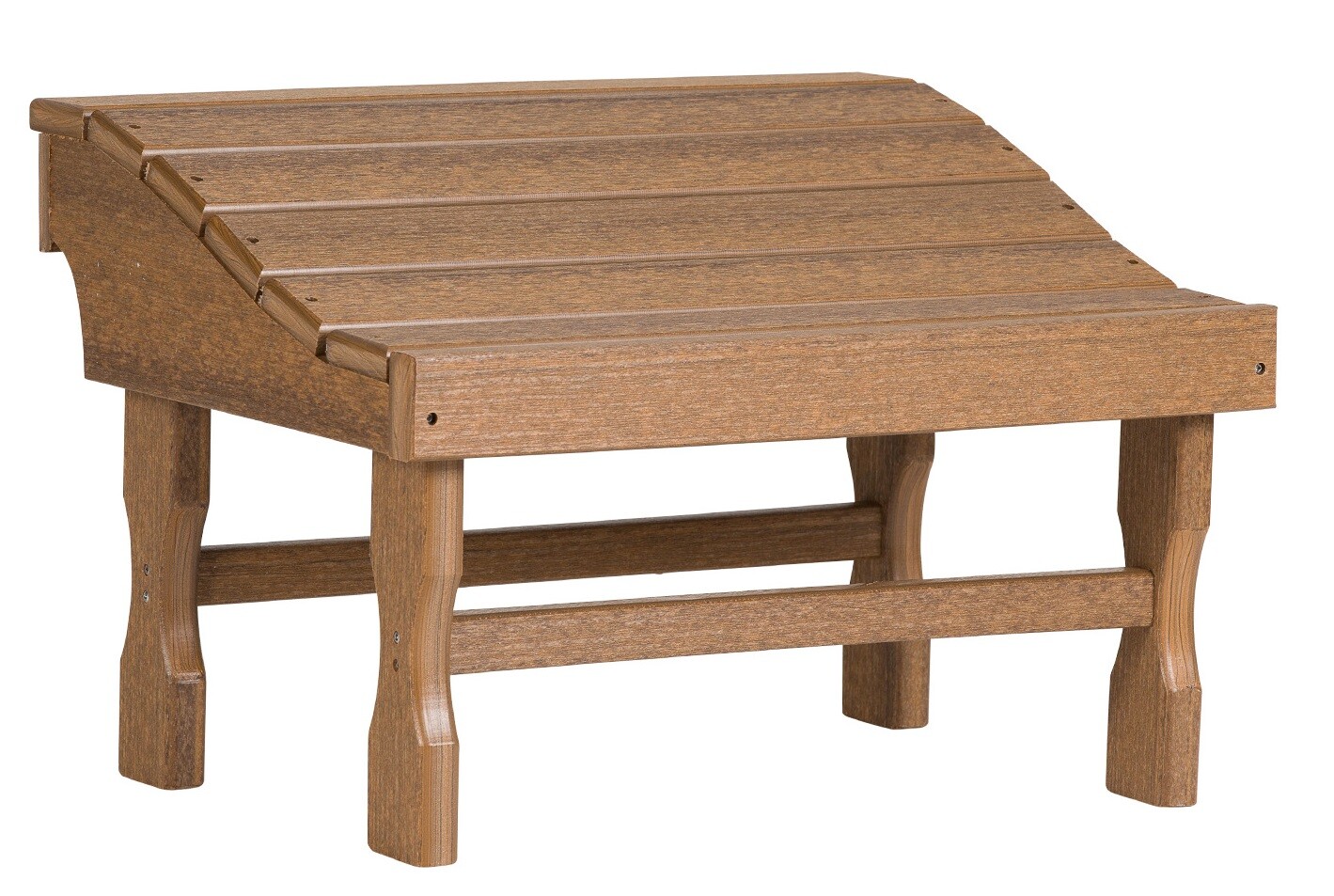 3pc 4 SEASON ADIRONDACK SET – MAHOGANY Folding Chair Ottoman & Candy Table USA