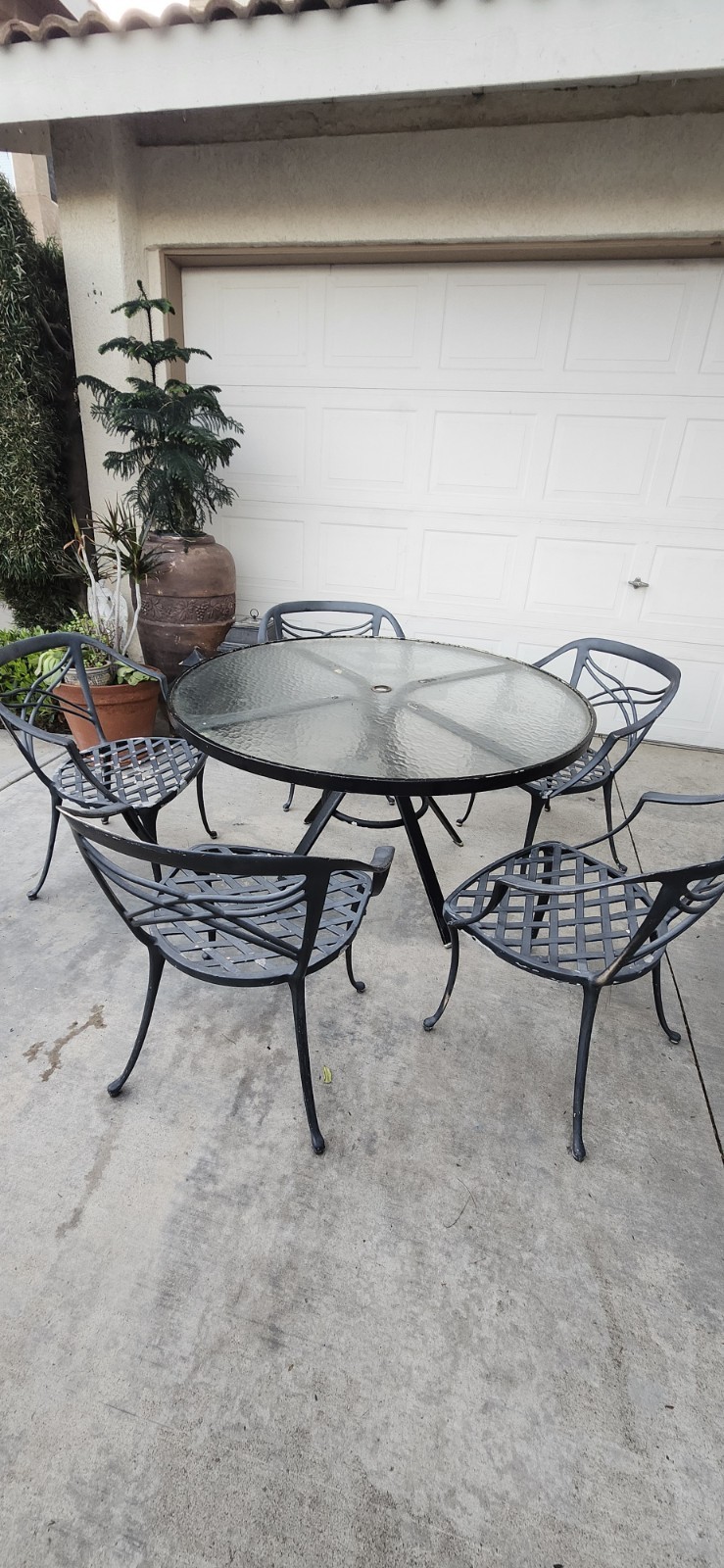 Mid Century Brown Jordan Patio Dining Set Six Pieces Furniture
