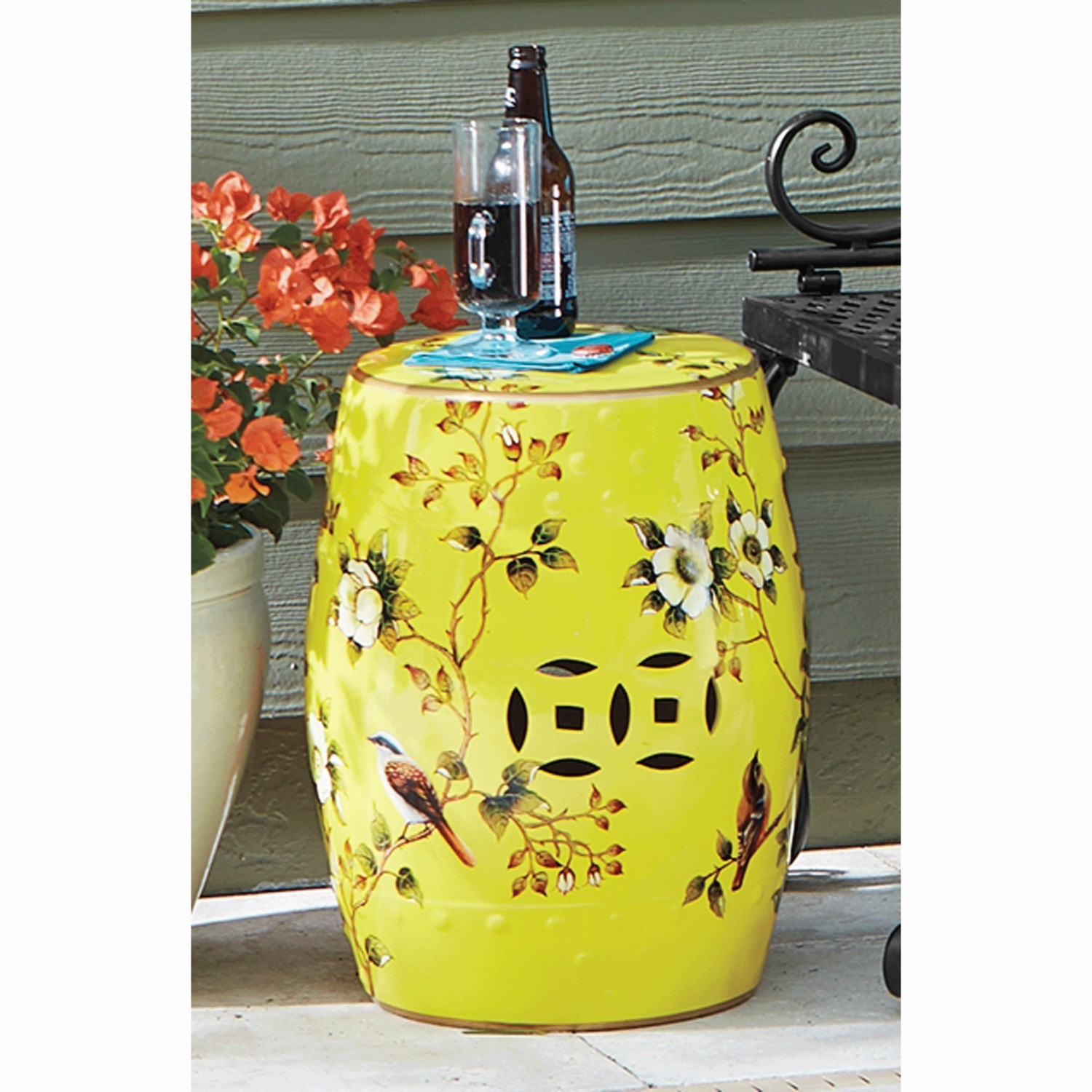 Ceramic Garden Stool Indoor Outdoor Accent Table SALE!!!