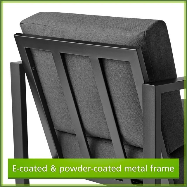 Mainstays Dashwood 4-Piece Outdoor Patio Conversation Set, Seats 4, Gray