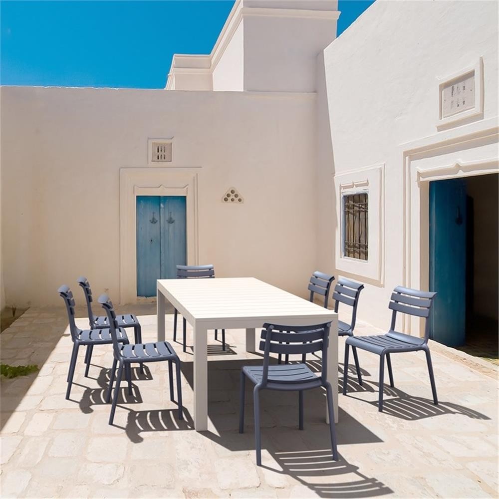 Compamia Atlantic 55-83 inch Extendable Dining Table in White finish