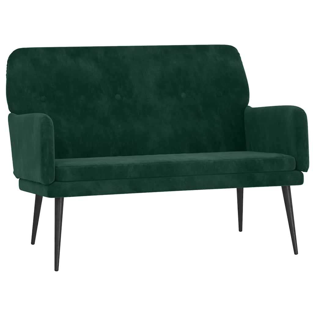Loveseat Upholstered Couch Bench with Armrests for Dining Room Velvet vidaXL