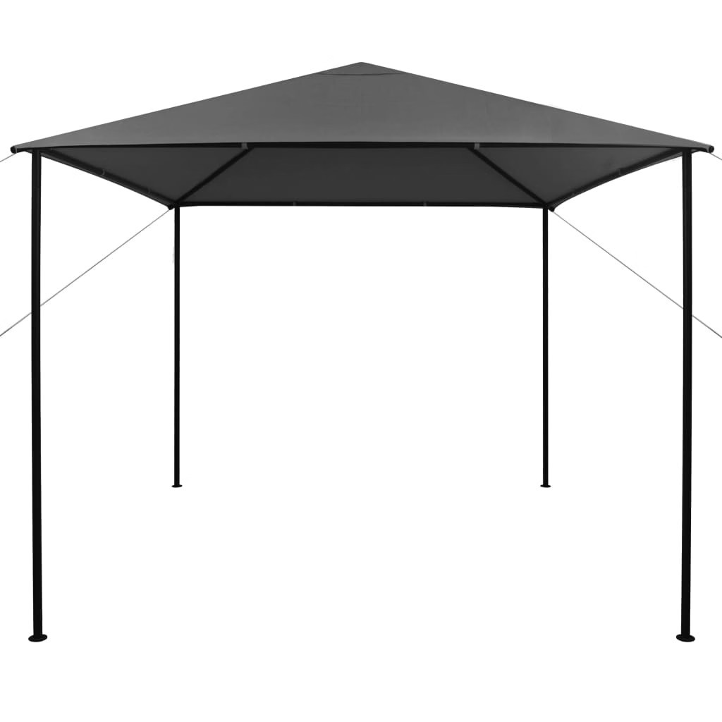 Gazebo 9.8’x9.8’Anthracite Fabric and Steel 0.6 oz/ft²