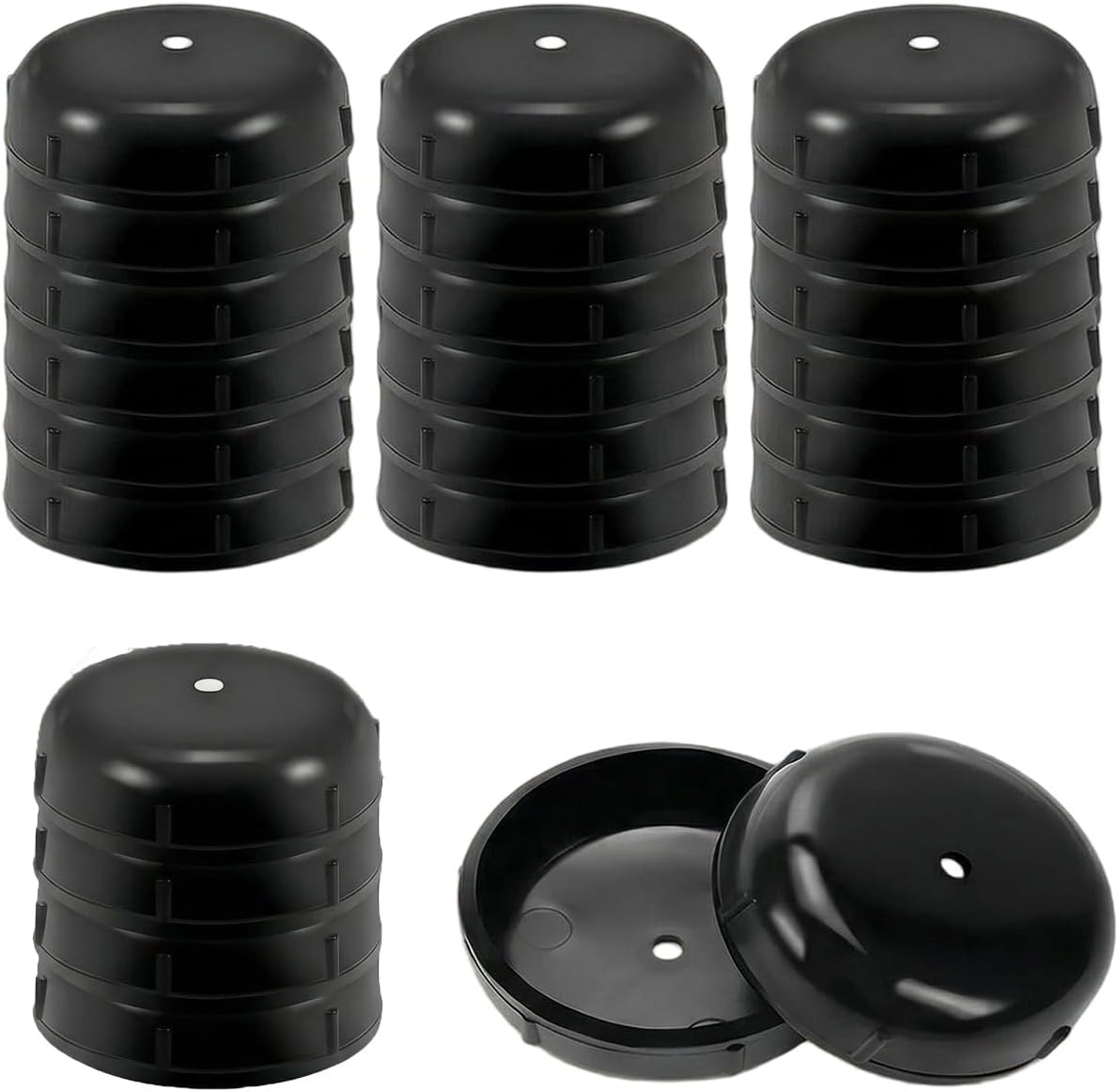 24 Pack 3.8Cm 1-1/2 Inch Wrought Iron Patio Furniture Feet Caps round Plastic
