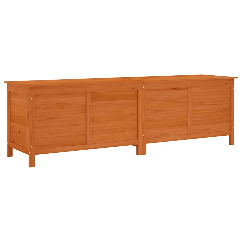 Patio Storage Box with Lid for Outdoor Garden Furniture Solid Wood Fir vidaXL
