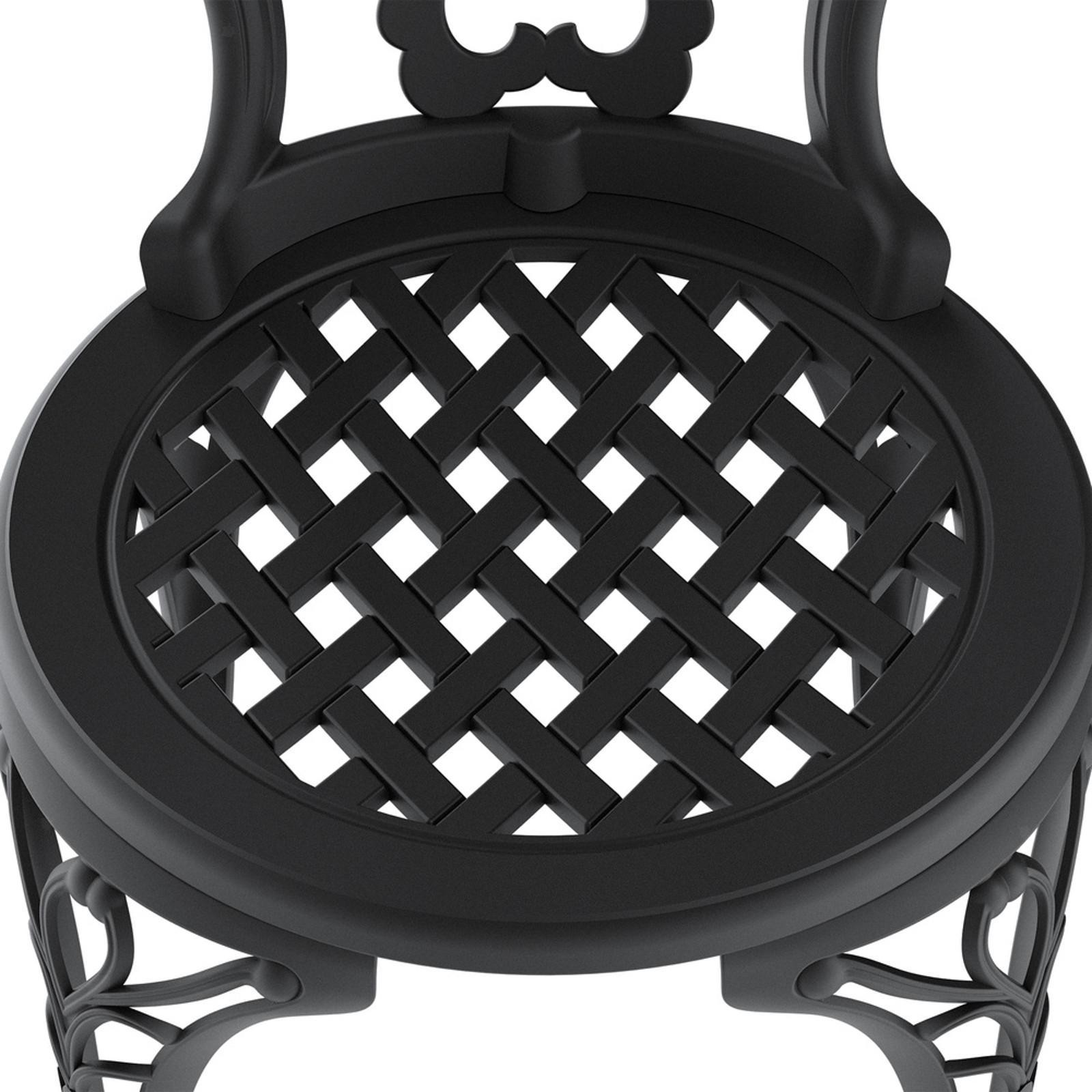 Luxury Cast Aluminum Outdoor Dining Chairs 2-Pack, Black Frame, , Comfortable