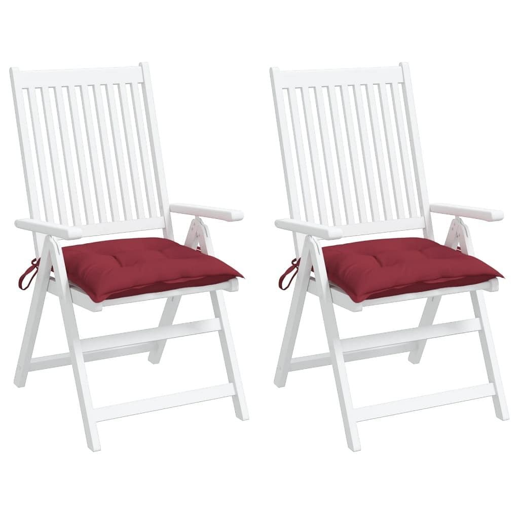 vidaXL Pallet Cushions 2 pcs Wine Red 19.7″x19.7″x2.8″ Oxford Fabric