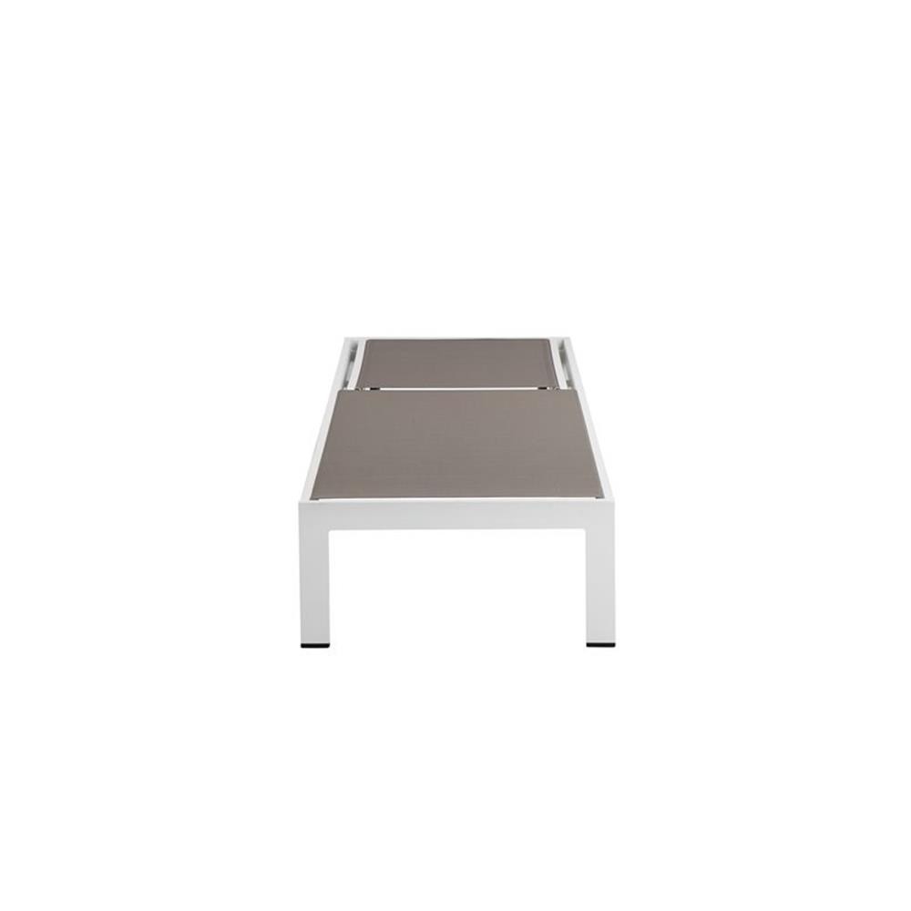 Pangea Home Chester 13-piece Modern Aluminum Patio Sofa Set in White/Gray