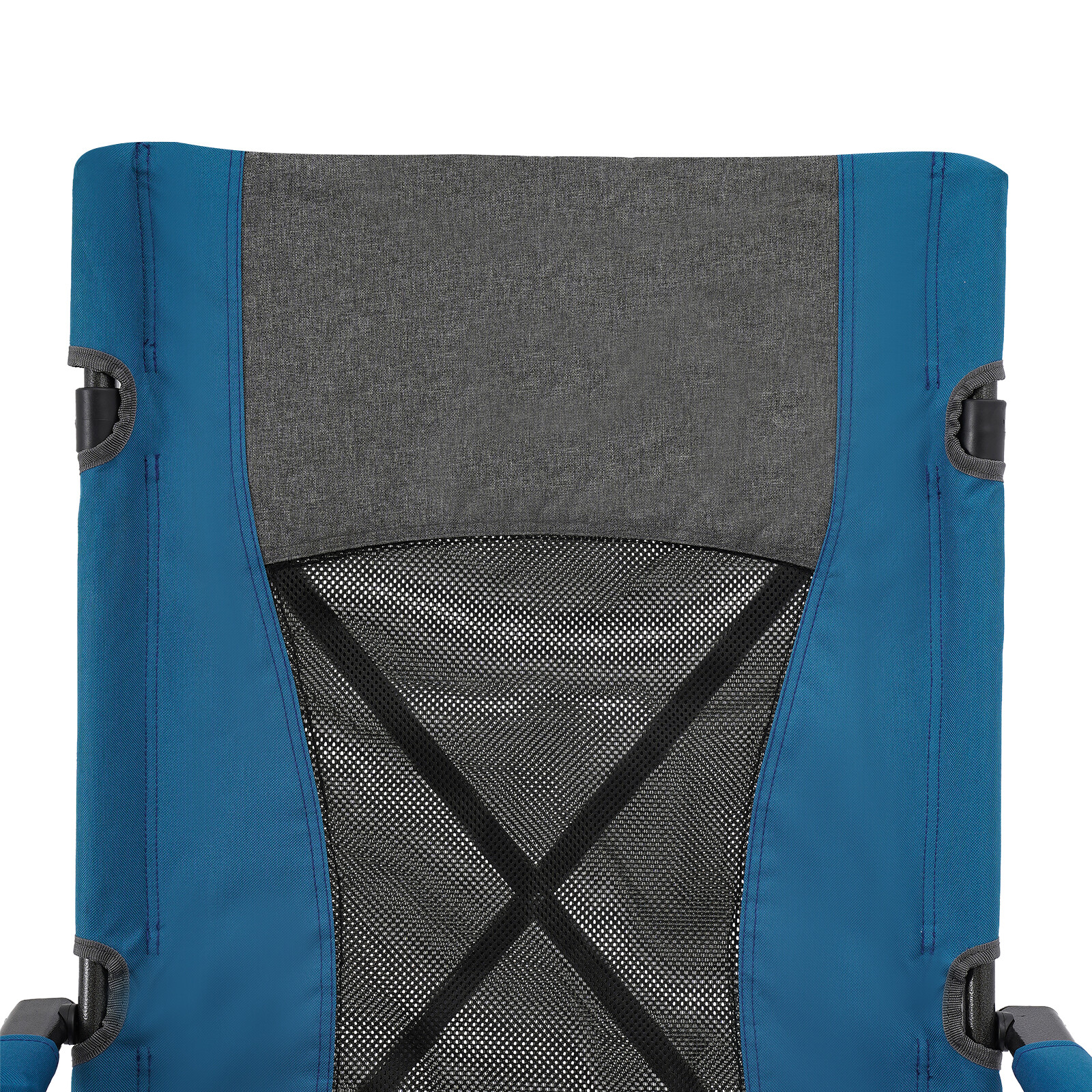 Folding Rocking Camping Chair Steel Frame Oxford Mesh Back Cup Holder 330 lb