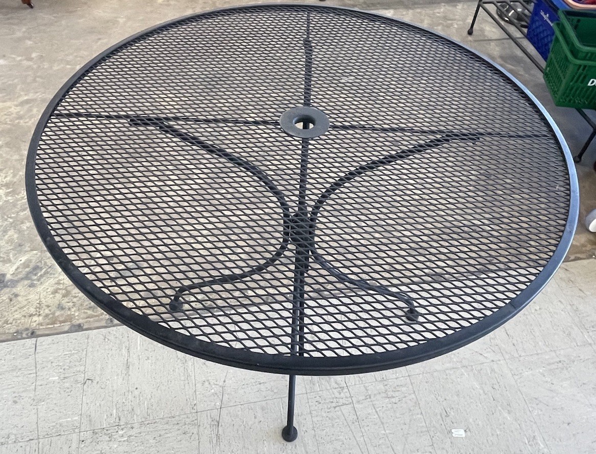Vintage Woodard Wrought Iron Outdoor Dining Table 48″x 29″