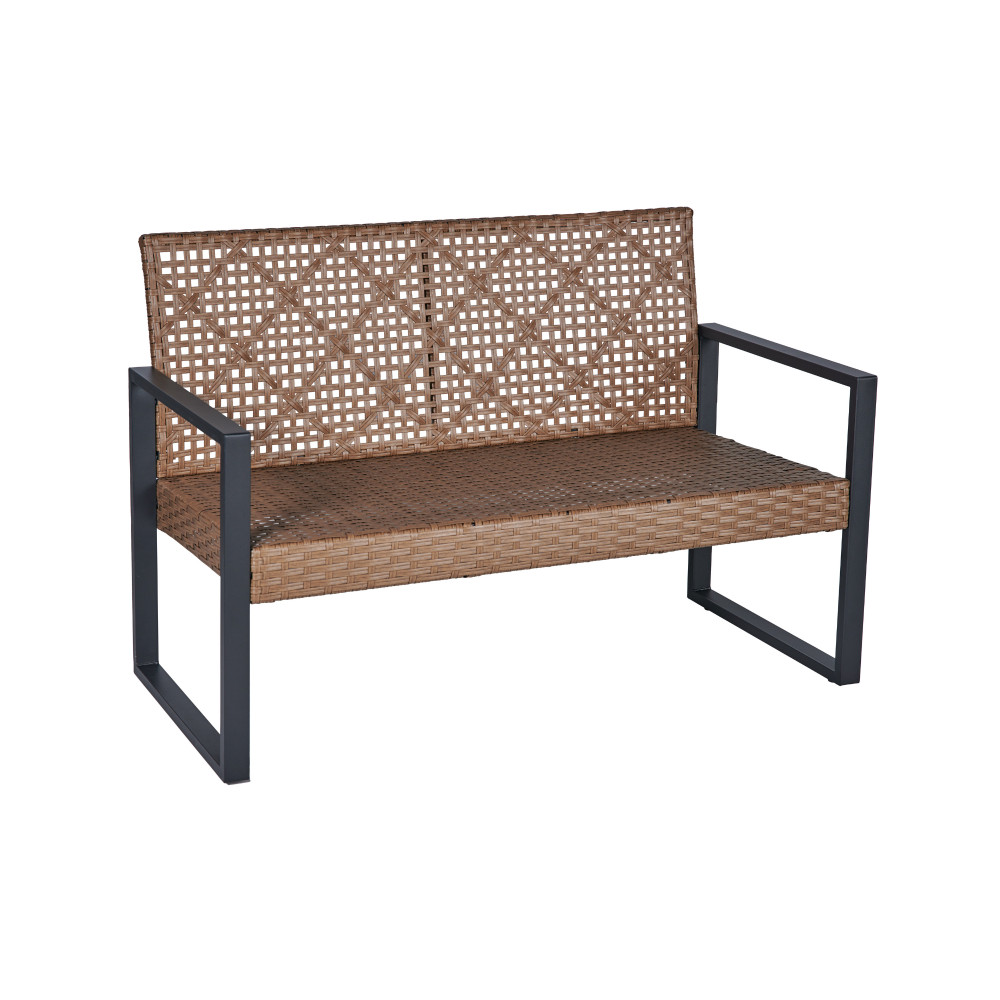 4-Piece Patio Furniture Set Sturdy Chairs and Natural Look Table