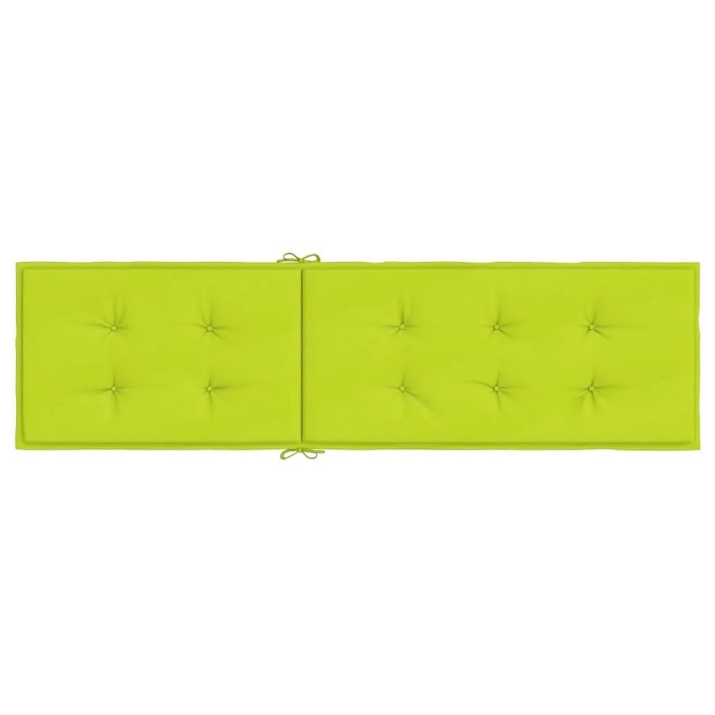 vidaXL Deck Chair Cushion Bright Green (29.5″+41.3″)x19.7″x1.6″