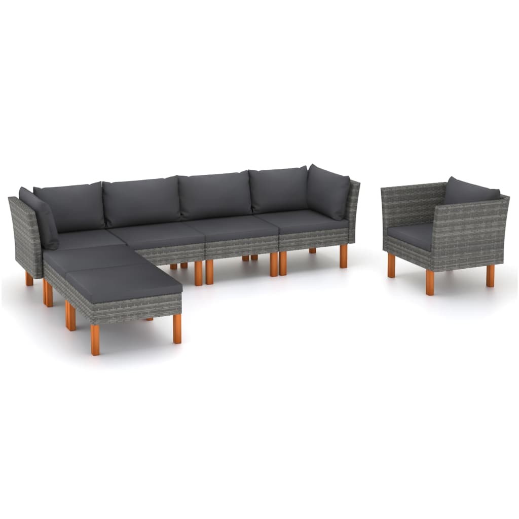 Patio Lounge Set 8 Piece Sectional Sofa with Cushions Solid Wood Pine vidaXL