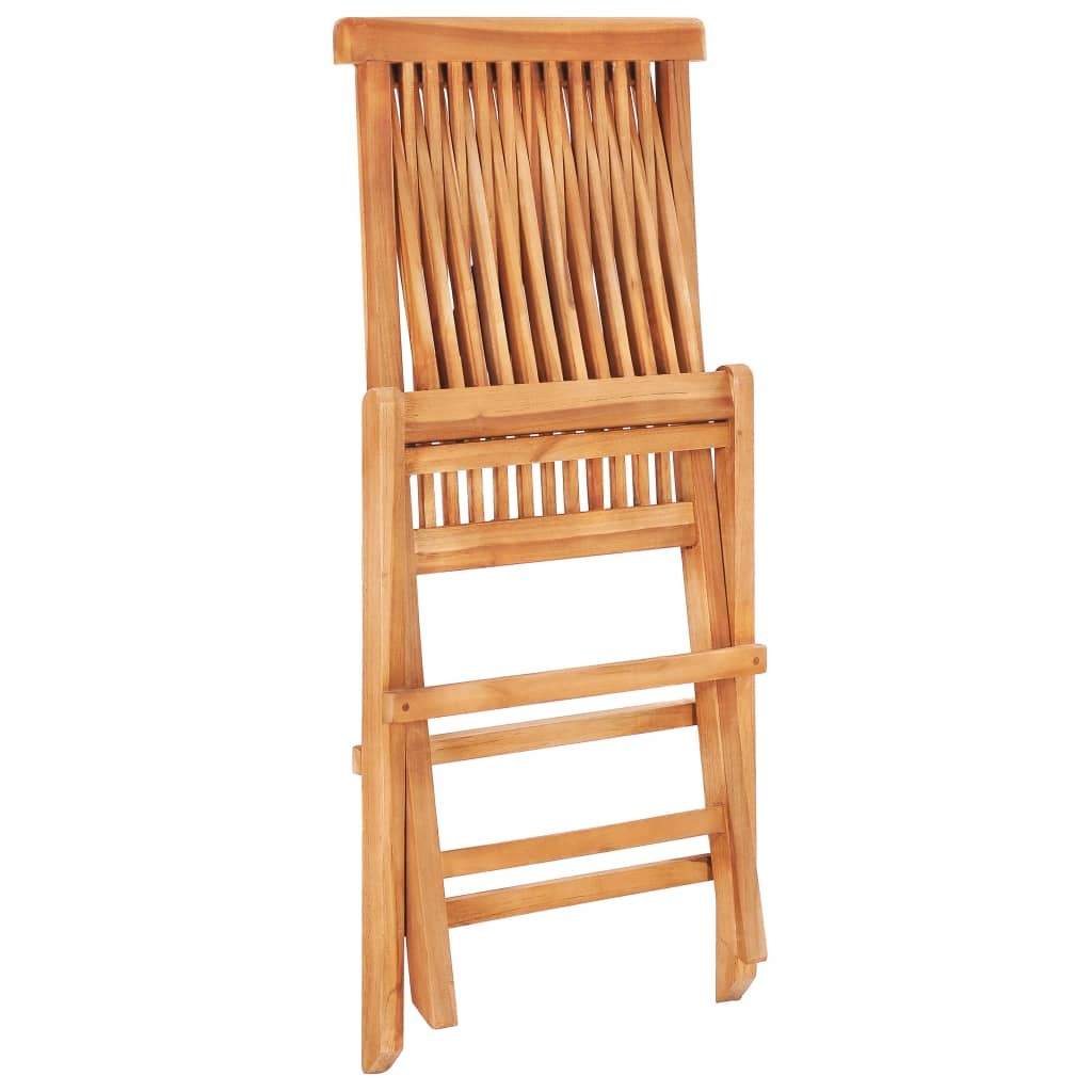 Patio Bistro Set Outdoor Bistro Table Chair 3 Piece Solid Teak Wood vidaXL