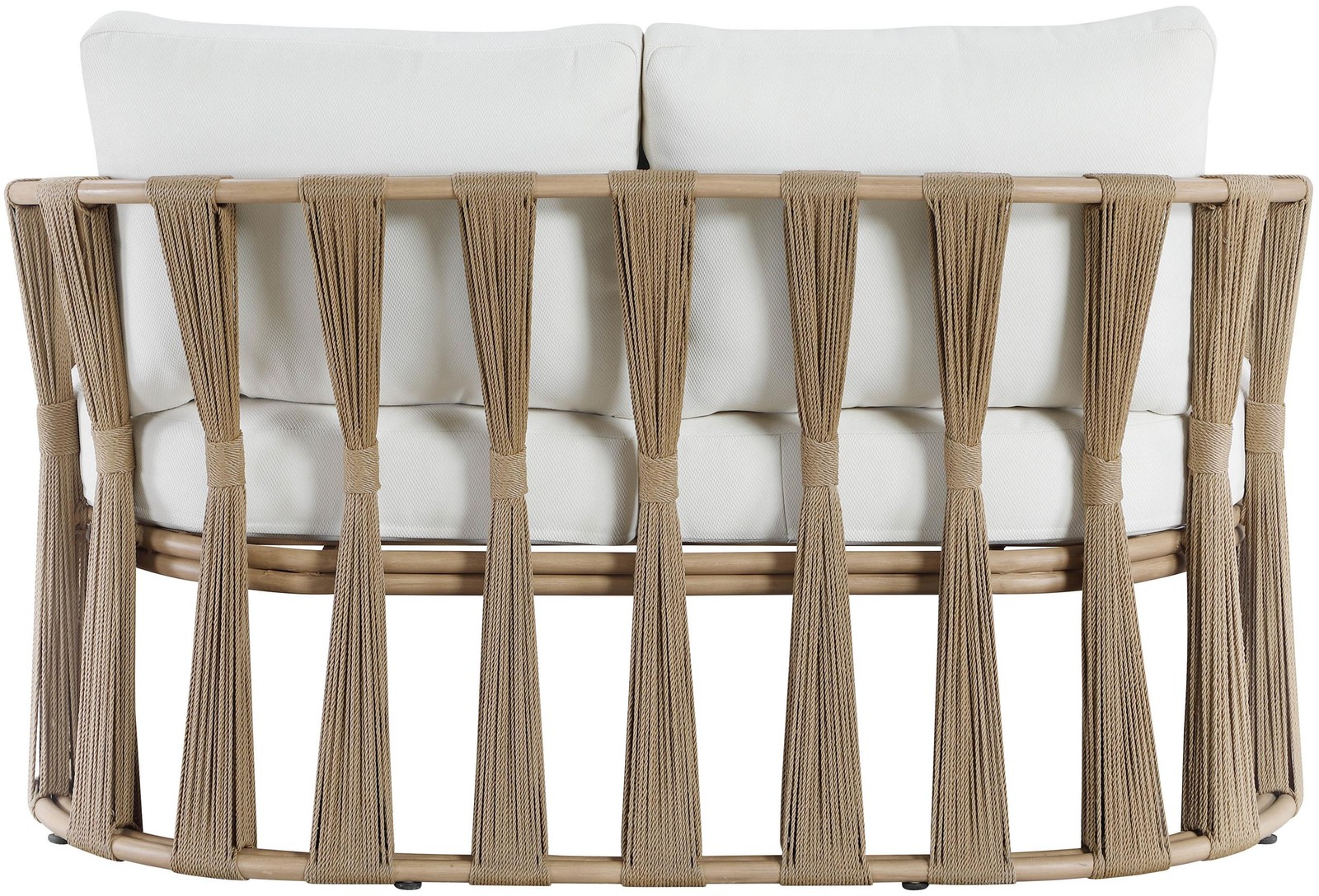 Meridian Furniture San Pietro Cream Olefin Upholstered Outdoor Patio Loveseat