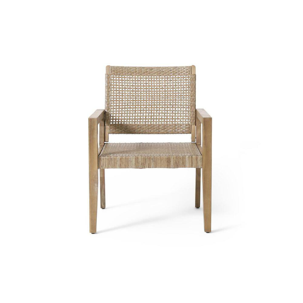 Outdoor Wicker for Acacia Wood Club Chairs (2-Piece)