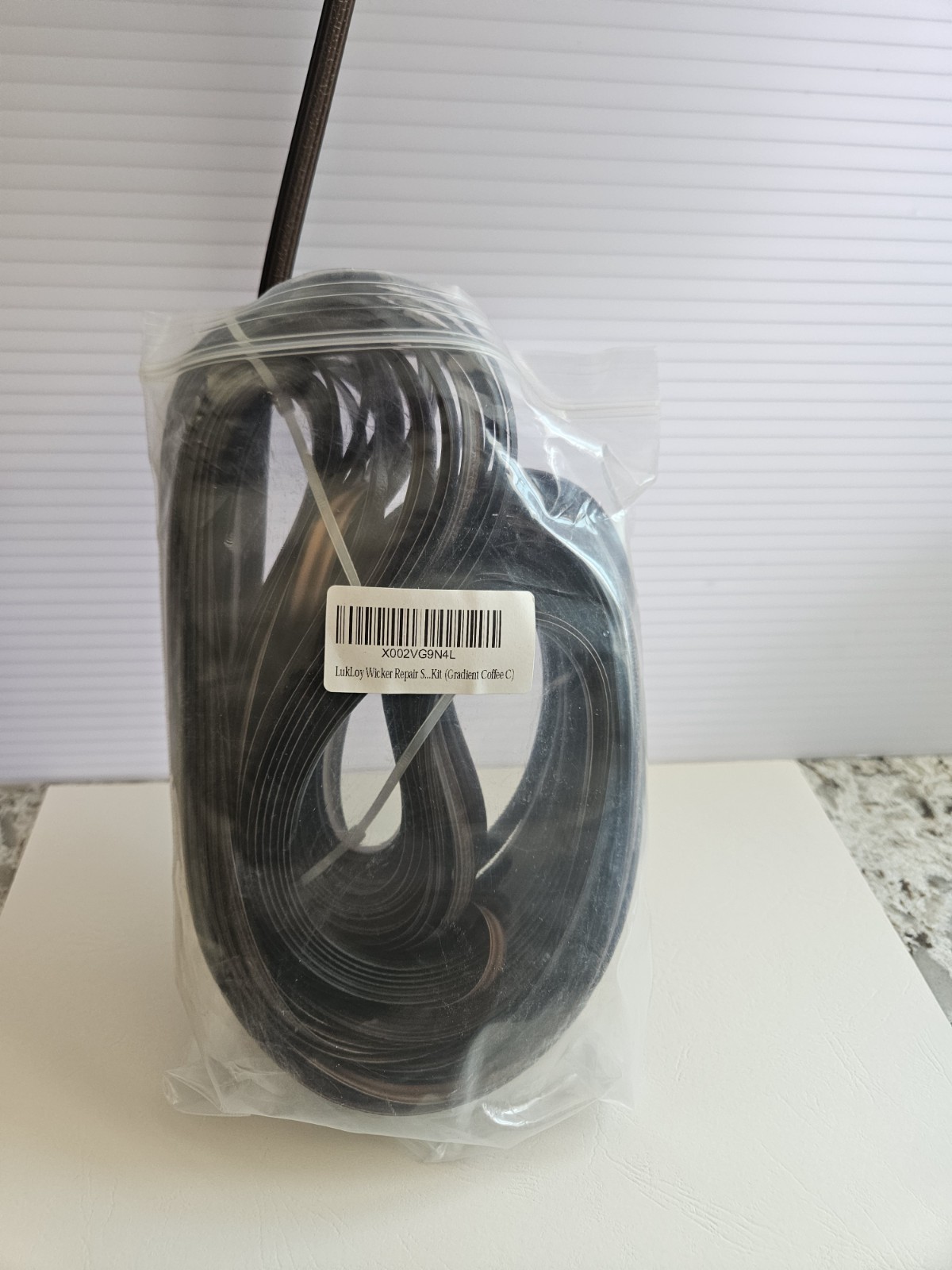 120 ft Wicker Repair Kit, Plastic Wicker Repair Supplies, Gradient Coffee Brown