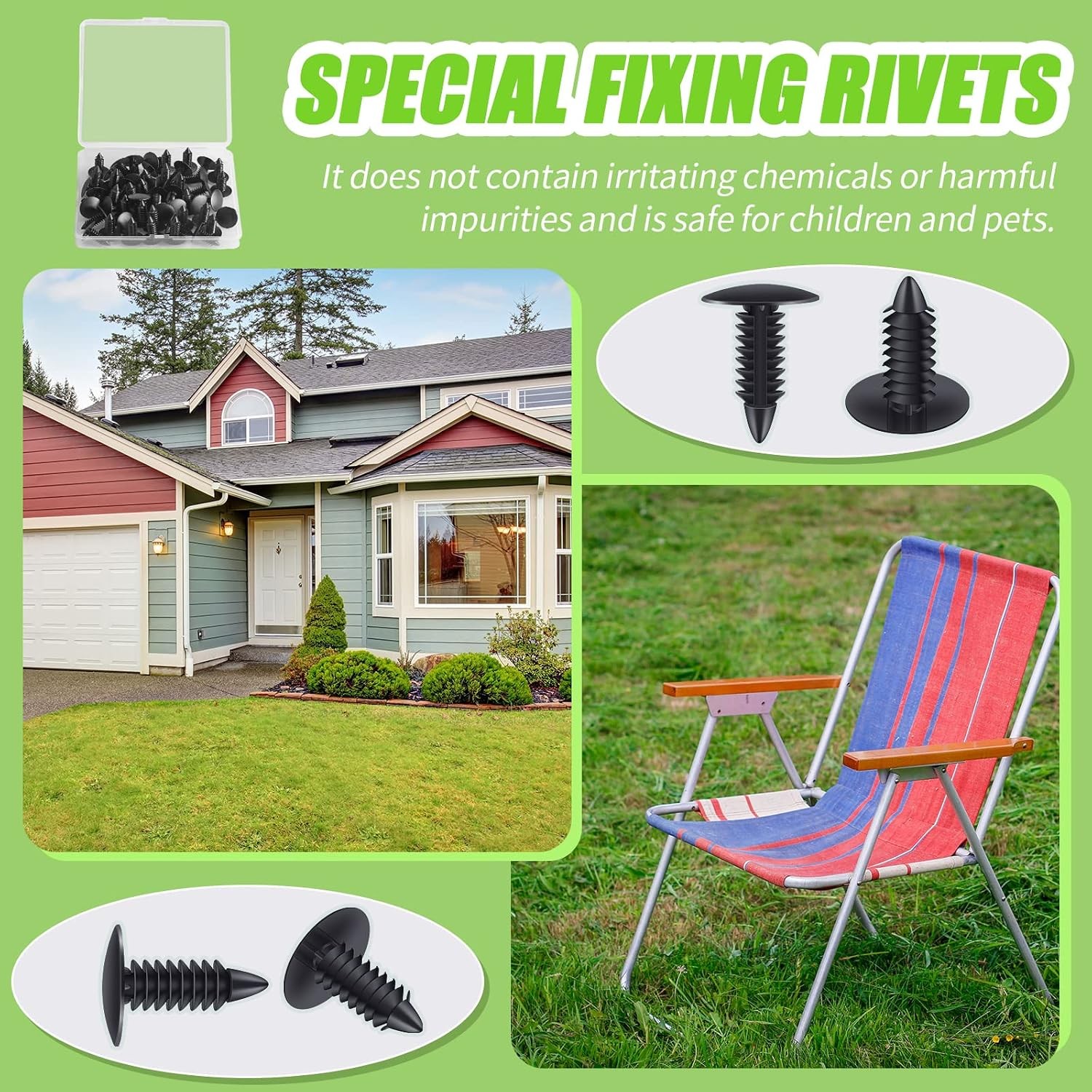 100 Pieces Patio Strapping Rivets Fasteners 3/4″ Length Medium Multi Gauge