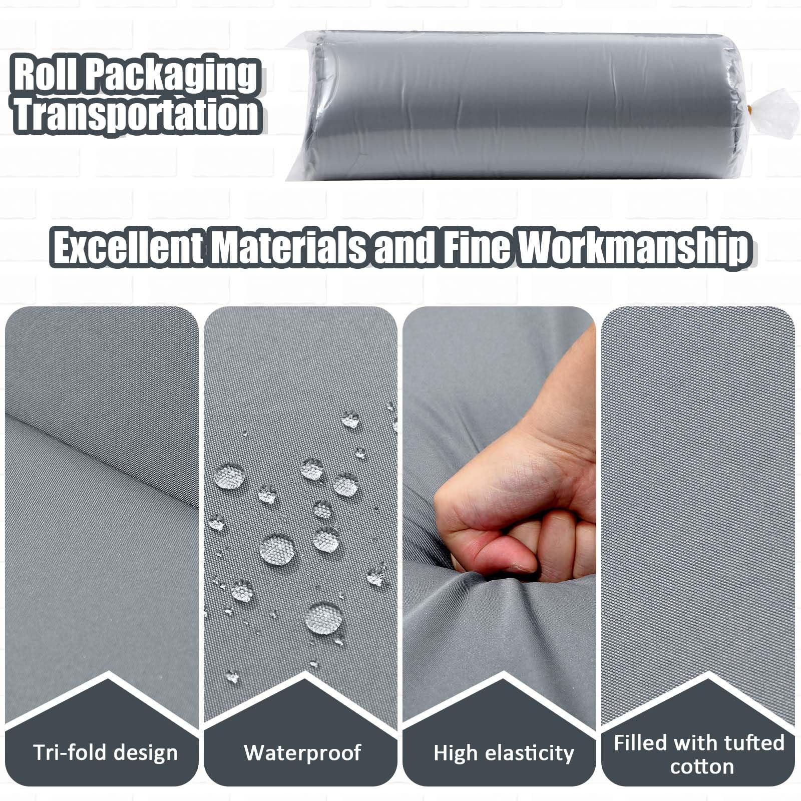 6 Pack Outdoor High Back Chair Cushion, 44 x 20 inches Patio Chair Cushions Wat