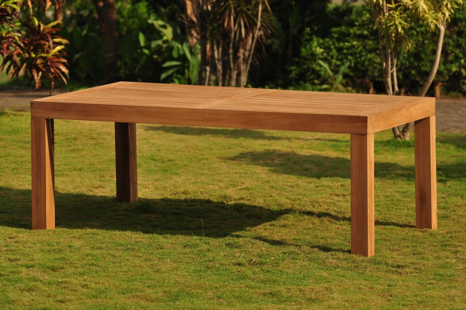 Montana Grade-A Teak 9Pc Dining Canberra Rectangle Table Stacking Arm Chair Set