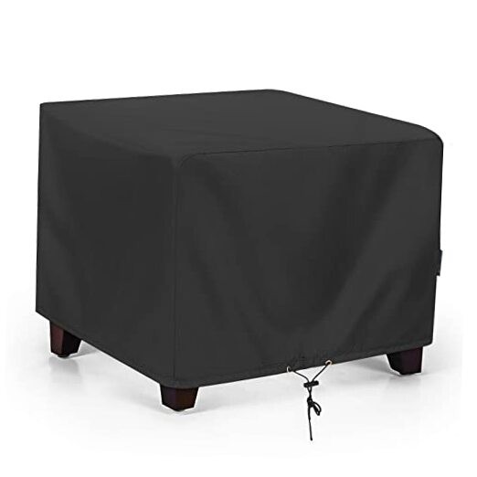 Outdoor Ottoman Cover, Waterproof Square Coffee Table 26″W x 26″D x 18″H