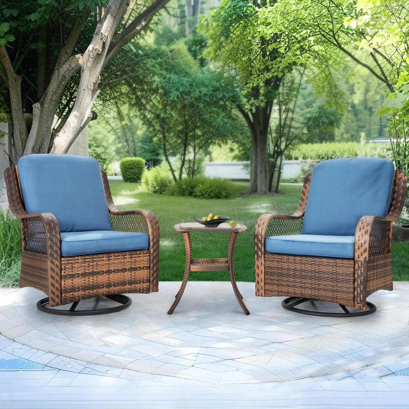 3Pcs Outdoor Furniture Patio Furniture Rattan Furniture Patio Conversation Set