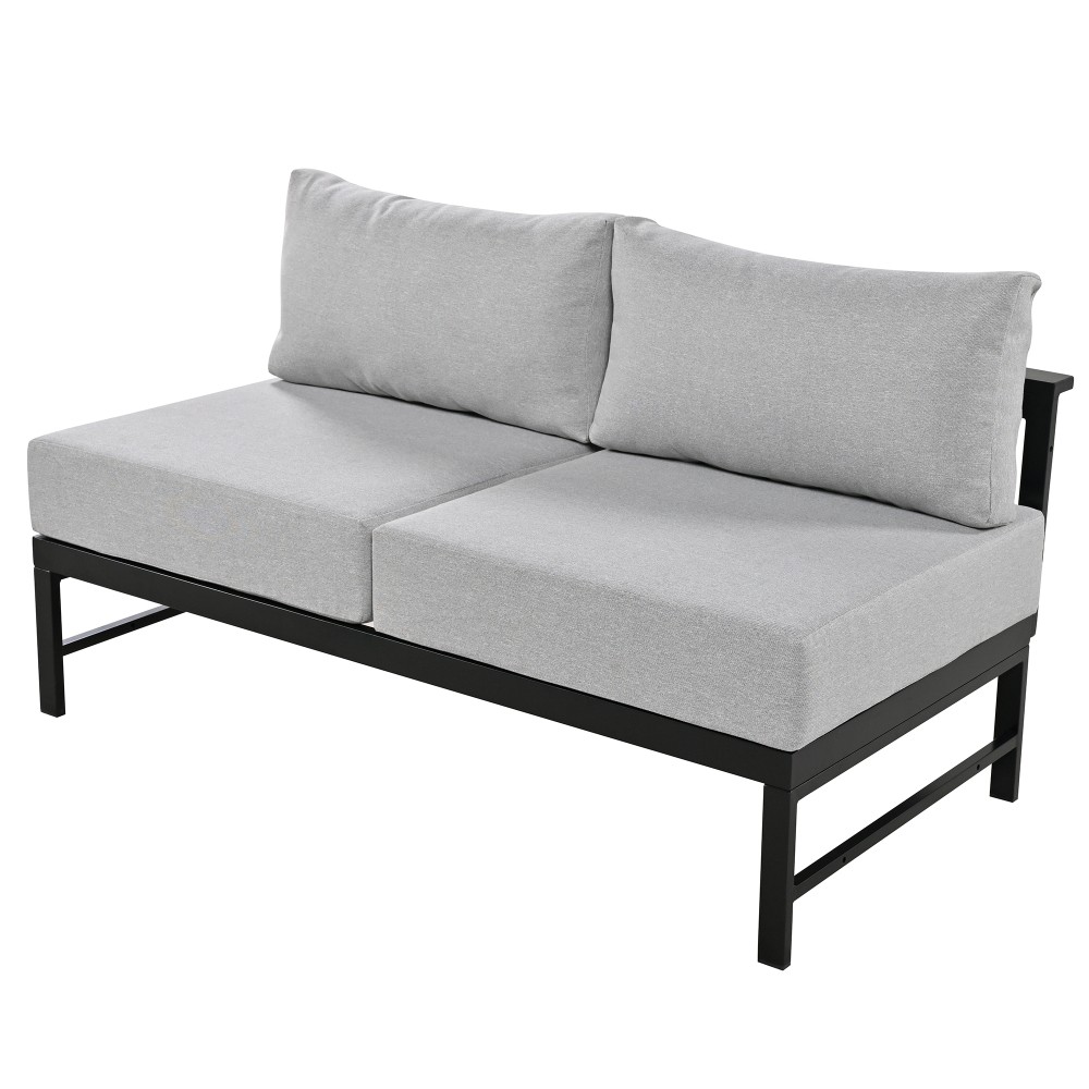 Outdoor U-Shaped Sectional Sofa Set, Patio Furniture w/ Thick Cushions
