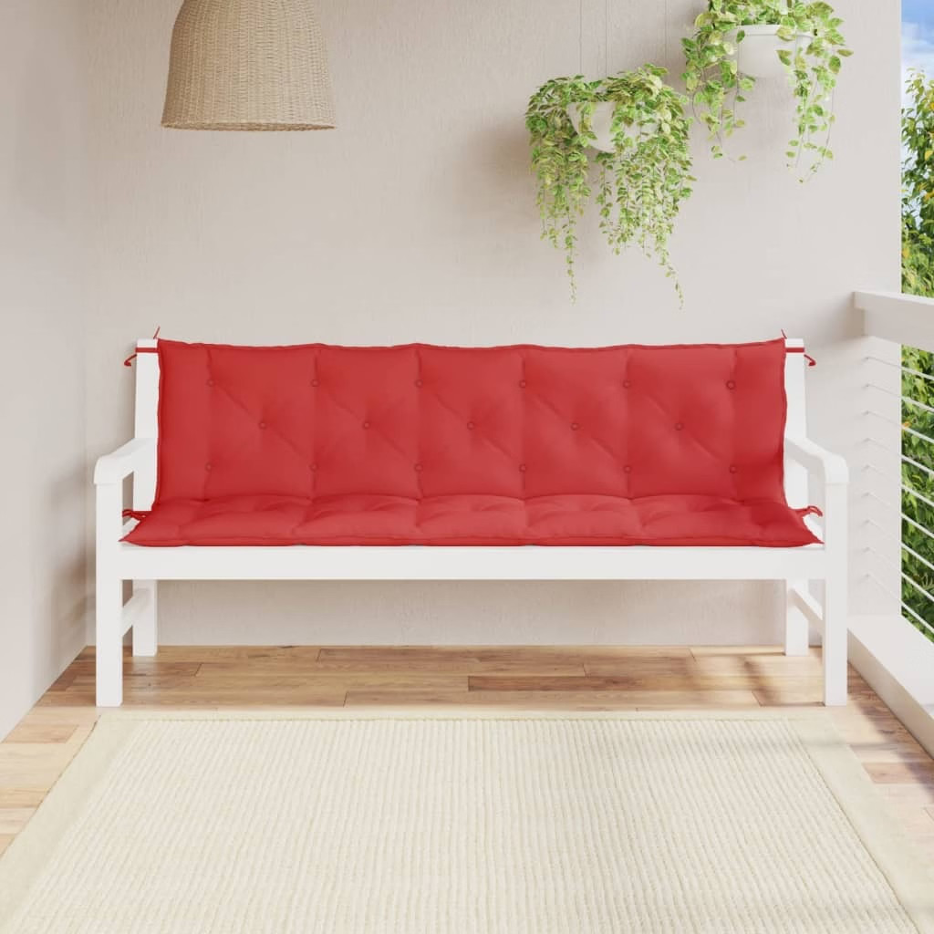 Garden Bench Cushion Red 70.9″x(19.7″+19.7″)x2.8″ Oxford Fabric