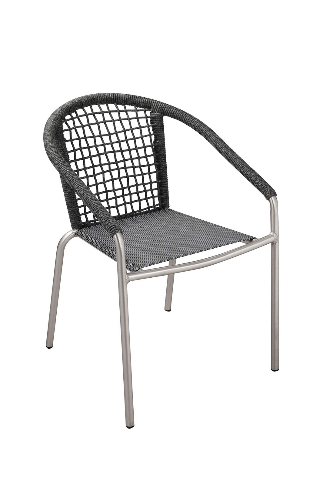 Pemberly Row 7-Piece Modern Aluminum Dining Set in Slate Gray