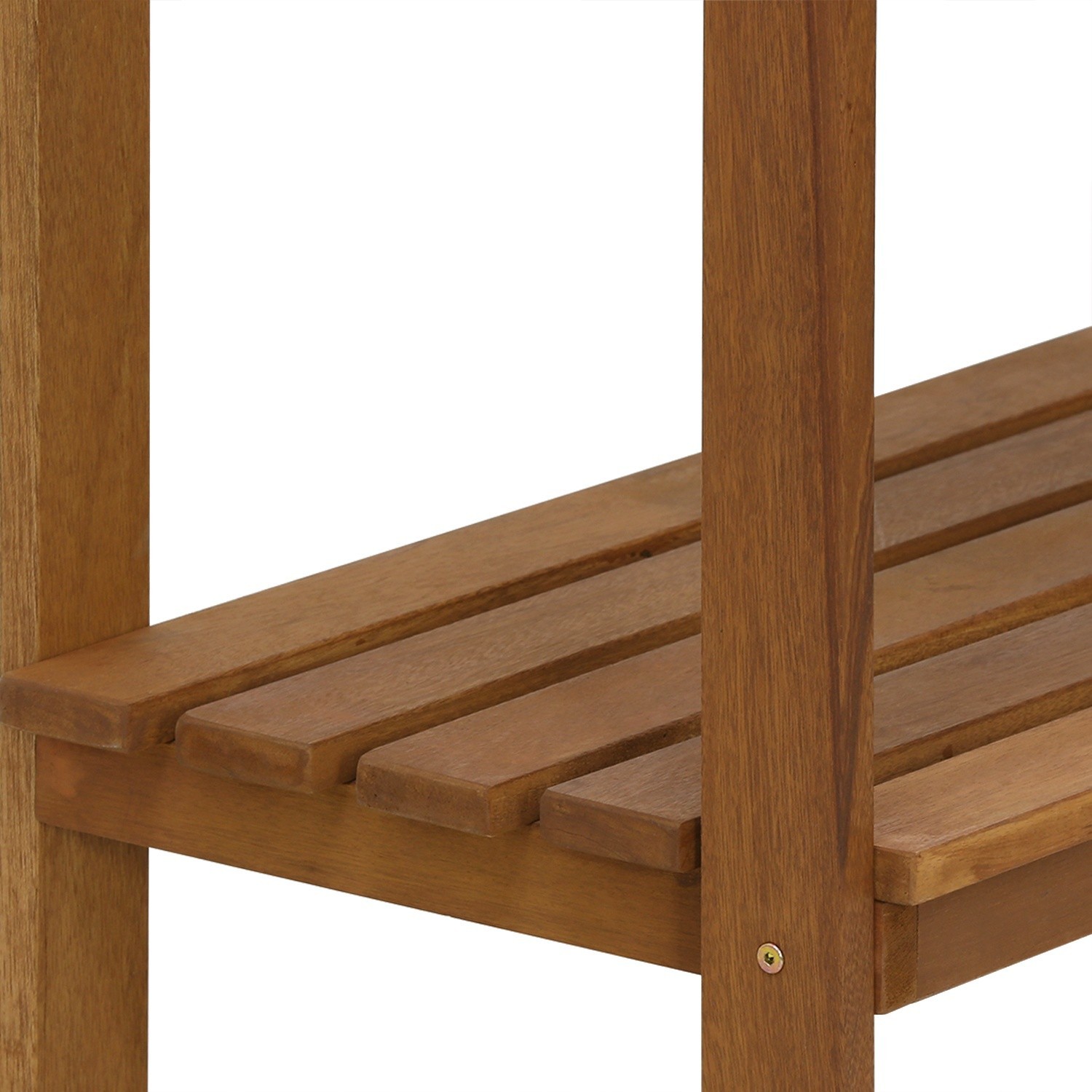 Outdoor Natural Wood Potting Bench Brown