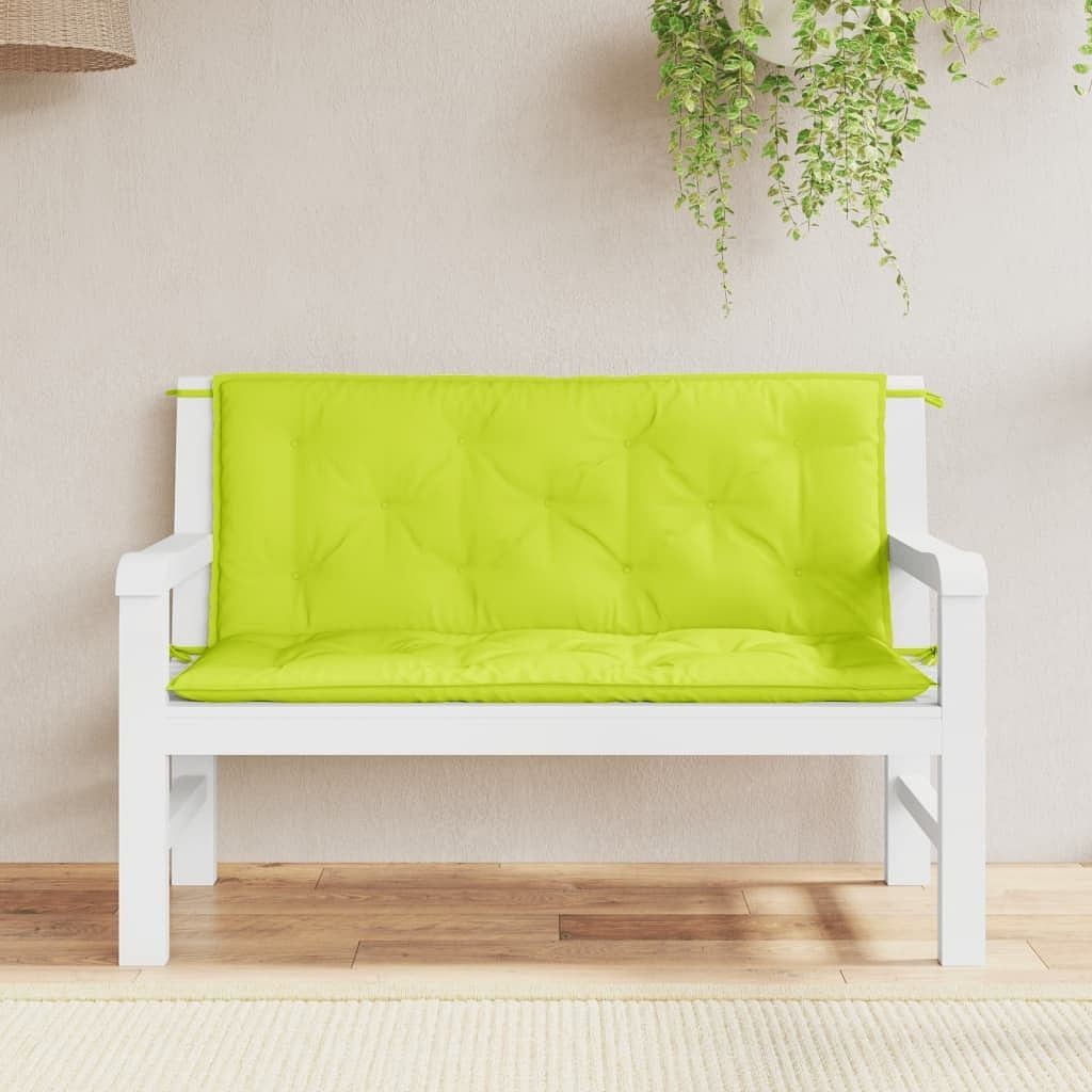 Garden Bench Cushion Bright Green 47.2″x(19.7″+19.7″)x2.8″ Oxford Fabric