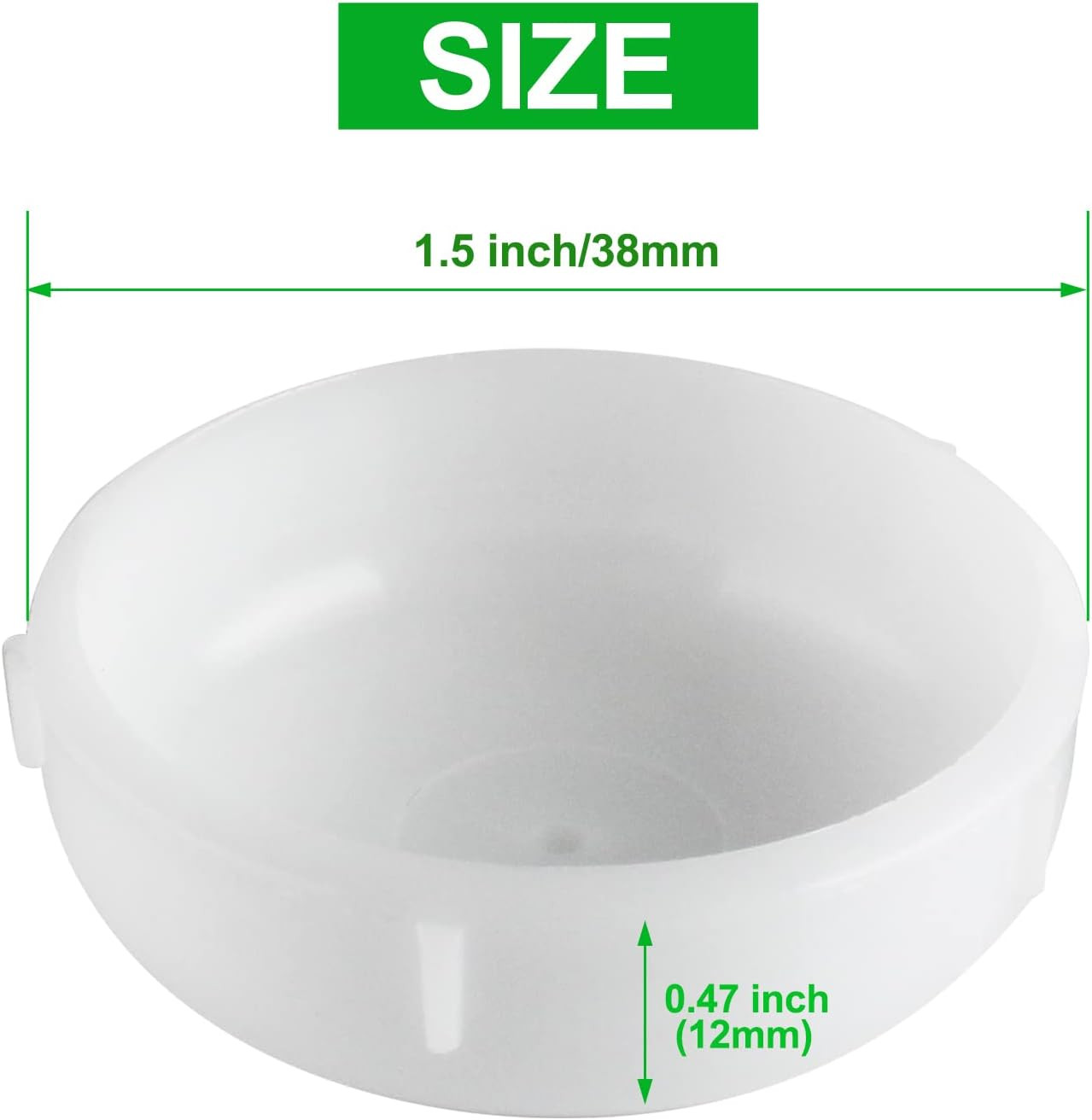 24 Pack Patio Furniture Feet Glides 1.5 Inch Chair Leg Floor Protectors White