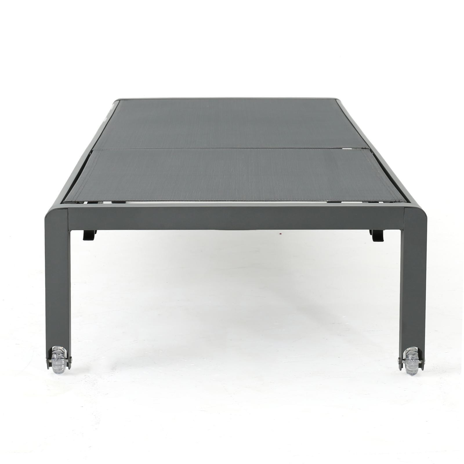 Modern Chaise Lounge in Gray (Set of 2) – Outdoor Seating for Relaxing in the