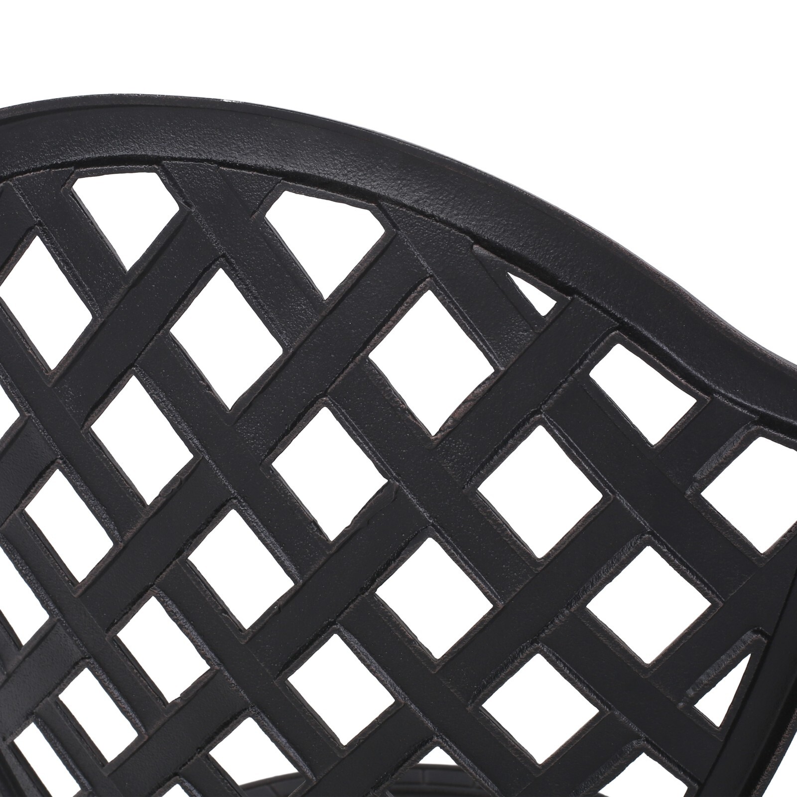 Lyon Traditional Outdoor 3-Piece Black with Bronze Cast Aluminum Bistro Set